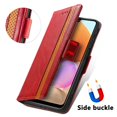 thumbnail image 4 of SaniMore Magnetic Clasp Wallet Case for Samsung Galaxy A53 5G with Cash & Card Slots, RFID Blocking Soft TPU + PU Leather Shockproof Protective Cover with Folio Flip Kickstand Shell, Red, 4 of 7