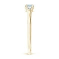 thumbnail image 5 of ANGARA Natural Classic Aquamarine and Diamond Three Stone Engagement Ring in 14K Yellow Gold for Women (Size-4mm) | March Birthstone, Anniversary, Jewelry Gift for Women | Natural Aquamarine Ring, 5 of 12