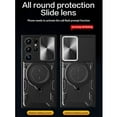 thumbnail image 3 of Dteck Case with Tempered Glass Screen Protector for Samsung Galaxy S25 Plus,Built-in Kickstand Magnetic Rotate Ring Holder Heavy Duty TPU+PC Shockproof Cover for Galaxy S25 Plus,Silver, 3 of 7