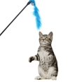 thumbnail image 2 of Pet Teaser Feathers Bell Stick Cats Catcher Interactive Wand Toys (Azul) Ndcxsfigh Para estrenar, 2 of 7