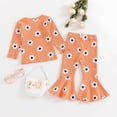thumbnail image 4 of Kogui Fall Outfits for Kids Toddler Girls Clothes Winter Warm Long Sleeve Tops+Long Pants Set Size 2T 3T (Orange,2-3 Years), 4 of 9