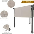 thumbnail image 4 of PINDEE 2 Pieces 16x4 Ft Universal Canopy, Outdoor Pergola Roof Top Cover With Heavy Duty Polyester, Waterproof Replacement for Pergola Structure (Cover Only) (Beige), 4 of 8