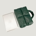 thumbnail image 3 of Bolso informal para mujer Bolso hinchado de color sólido Cuero de PU Ligero para viajes de compras, 3 of 5
