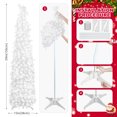 thumbnail image 4 of Ayieyill 5FT Pop up Christmas Tree with Lights, White Tinsel Christmas Tree with Snowflake Ornaments for Holiday Christmas Decorations, Collapsible Christmas Tree (White), 4 of 8