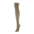 thumbnail image 4 of MeMoi Women's Diamond Open Knit Over The Knee Socks - Womens - Female, One Size, Medium Gray Heather, 4 of 4