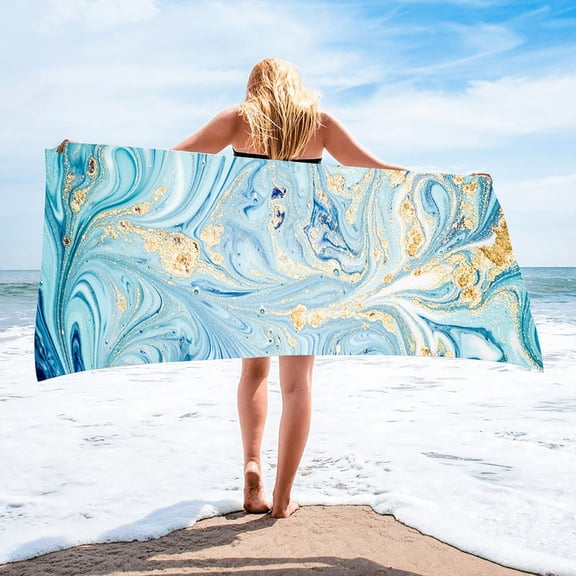BZPIZ Summer Soft Pool Swim Travel Towels Blanket Quick Dry Absorbent Cotton Lightweight Thin Quick Dry Towel for Beach, Picnic, Blanket or Bath Towel