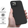 thumbnail image 5 of Soft Silicone Designed for iPhone 12/12 Pro Case,[Military Grade Drop Protection] [Anti-Scratch Microfiber Lining] Shockproof Protective Phone Case Slim Thin Cover 6.1 inch, (Black), 5 of 13
