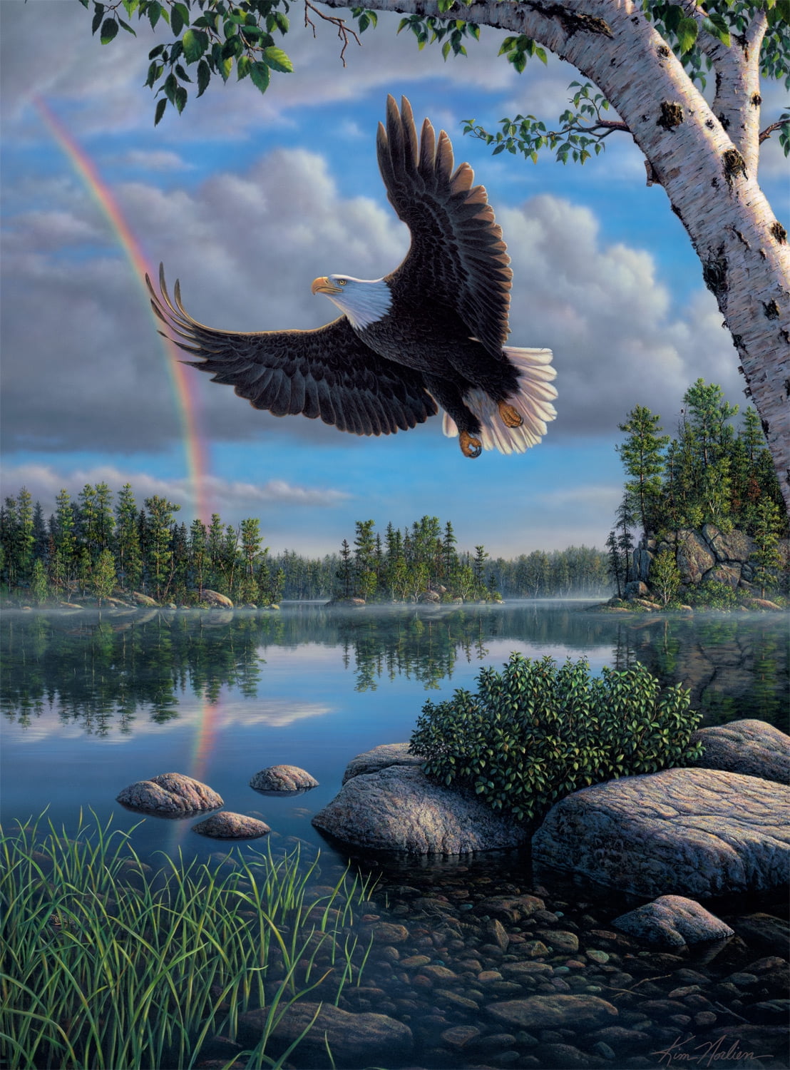 Buffalo Games 1000-Piece Kim Norlien On Eagle's Wings Interlocking Jigsaw Puzzle