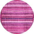 thumbnail image 1 of Ahgly Company Indoor Round Abstract Pink Modern Area Rugs, 8' Round, 1 of 4