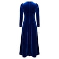 thumbnail image 5 of Doomiva Kids Girls Renaissance Maxi Dress Velvet  Medieval Princess Victorian Queen Gown Royal Blue 8, 5 of 7