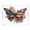 Butterfly with Flag Pattern, variant on Acrylic Tray Clear Serving Tray Rectangle Decorative Tray with Cut Handle Flags Wave Pattern