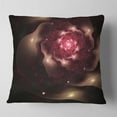 thumbnail image 2 of Designart Sparkling Dark Fractal Flower Digital Art - Floral Throw Pillow - 18x18, 2 of 5