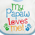 thumbnail image 4 of Inktastic My Papaw Loves Me Boys or Girls Baby Bib, 4 of 4