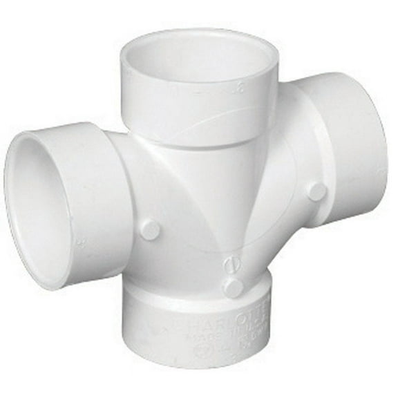 Charlotte Pipe Schedule 40 3 in. Hub x 3 in. Dia. Hub PVC Sanitary Tee