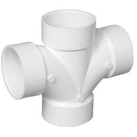 Charlotte Pipe Schedule 40 3 in. Hub x 3 in. Dia. Hub PVC Sanitary Tee