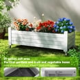 thumbnail image 5 of Yardgrace Horticulture Planter Box, Divisible Resin Garden Bed for Backyard, Patio, Balcony, with 4 Swivel Lockable Wheels, Light Gray, 5 of 8