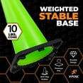 thumbnail image 5 of 36” Lime Green Traffic Cone - 252 Pack - Premium PVC Safety Cone for Parking, Caution, Construction, Road Crews, Emergency Vehicle - Xpose Safety, 5 of 7