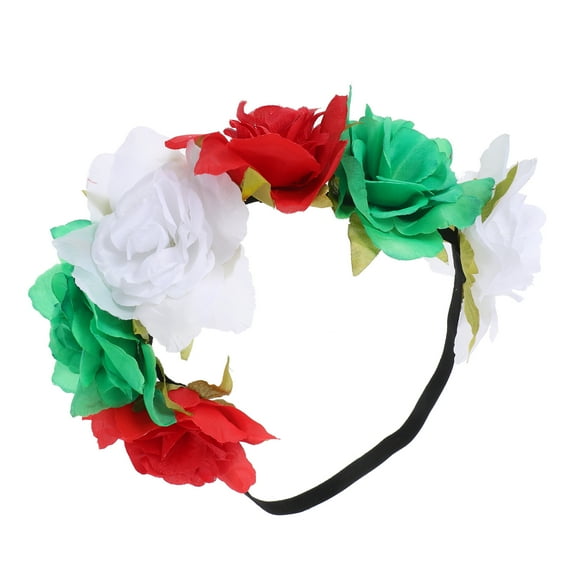 Masteelf Red White Green Hair Band Crown Prom Hair Garland Bride 23.00X19.00X5.00CM