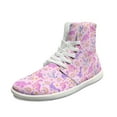 thumbnail image 5 of Womens High Top Sneakers PU Leather Running Shoes Non Slip Walking Athletic Tennis Shoes for Women Ankle Boots, 5 of 9