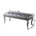 thumbnail image 2 of Dtwnek Velvet Upholstered Bench for Living Room, Bedroom, Gray, 2 of 5