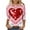 Watermelon Red, variant on Valentine's 3/4 Sleeve Tops for Women Dressy Heart Printed Shirts Crew Neck Holiday Tunics Three Quarter Length Sleeve T-Shirt Cute Funny Outfits 2026 Summer Tops