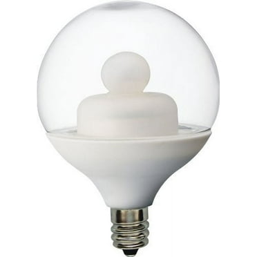GE Soft White G16 Globe Light Bulbs — 40W, E12 Base, 4-Pack For Vanity & Decorative Fixtures