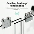 thumbnail image 2 of 44"-48"W*72" H Semi-Frameless Double Sliding Shower Door, Bypass Shower Door, 1/4" (6mm) Thick SGCC Tempered Glass Door, Chrome, 2 of 5