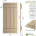 thumbnail image 2 of Ekena Millwork 22"W x 72"H Rustic Four Board Joined Board-n-Batten Rough Cedar Faux Wood Shutters (Per Pair), Primed Tan, 2 of 11