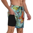thumbnail image 3 of Haiem Retro Seamless Flying Butterflies Mens Swim Trunks with Compression Liner 2 in 1 Swimming Shorts Stretch Swimwear Quick Dry,Board Shorts-X-Large, 3 of 9