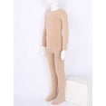 thumbnail image 3 of Doomiva Thermal Underwear Girls Boys Long John Set Fleece Lined Kids Base Layer Thermals Sets Ballet Nude A M, 3 of 7