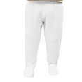 thumbnail image 3 of SonxaHe Newborn Boy Girl Footed Pants Fleece Lined Elastic Waist Leggings with Food Child Warm Thermal Soft Cozy Winter Tights White,Sized 6-9 M, 3 of 3