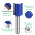 thumbnail image 3 of 8Mm Shank Straight Router Bit Double Flute Wood Milling Cutter For Woodwork Tool, 3 of 9