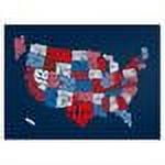 Trademark Art 'USA States Txt Map 2' Canvas Art by Michael Tompsett