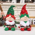 thumbnail image 1 of SUSUchens Muñeco de elfo navideño de peluche, adorno de gnomo sin rostro, sombrero de lentejuelas rojo/verde, muñeco elfo enano de orejas largas, adorno para el hogar, la cocina, la cafetería, el, 1 of 8