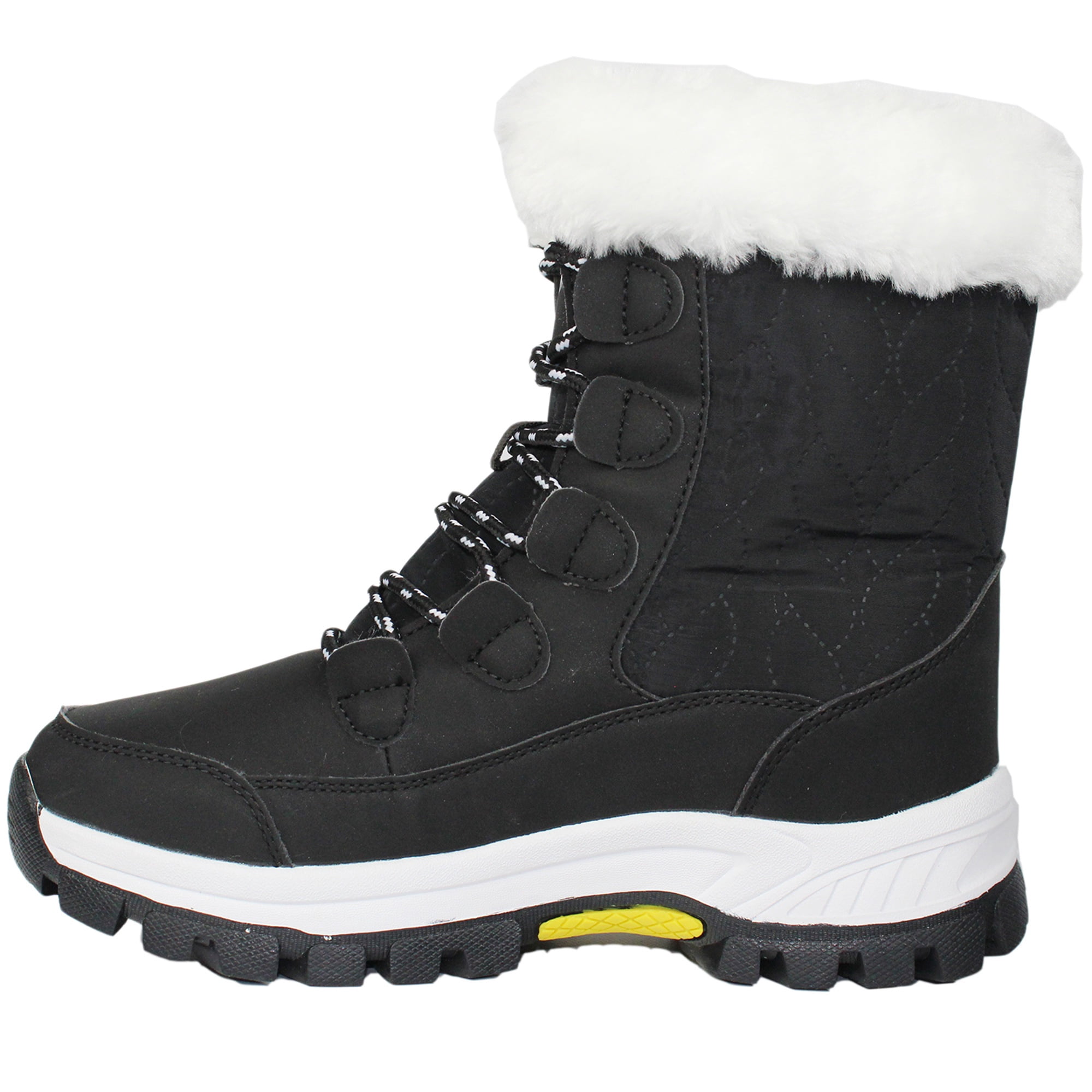 OwnShoe Women's Mid Calf Snow Boots Warm Winter Shoes Outdoor Hiking Boots Gift