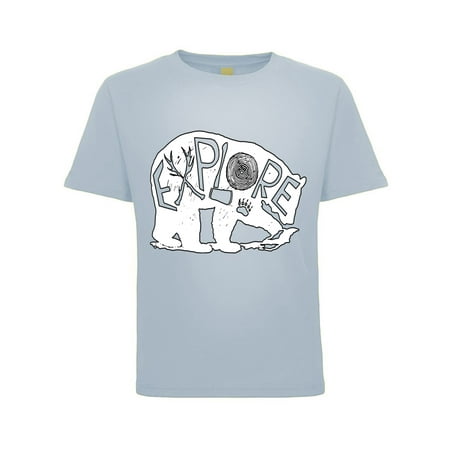 

Explore Funny Bear Gift Funny Gift Idea Humor Toddler Crew Graphic T-Shirt Light Blue 2T