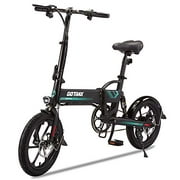 Gotrax （EBE1） Folding Electric Bike 16" - 15.5MPH & 27.9 Mile Range - 350W Motor Lightweight Commuter E-Bike (Black)