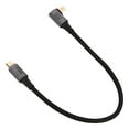 thumbnail image 5 of Cable tipo C a tipo C de 0,3 m, Cable cargador USB de alta flexibilidad en ángulo recto de 40Gbps para transmisión de carga, 5 of 5