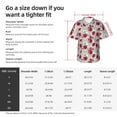 thumbnail image 6 of Lsque Leaves And Anemone Flowers In Red Grey pattern Hawaiian Shirt for Men, Unisex Summer Beach Casual Short Sleeve Button Down Shirts-Medium, 6 of 9