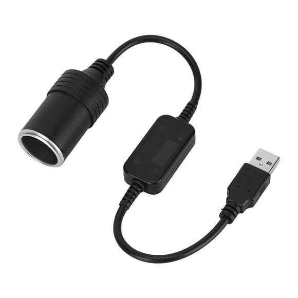 Adaptador USB KIMISS Negro Convertidor de Encendedor de Cigarrillos para Auto