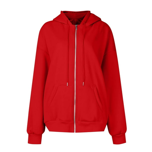 Sudadera Deportiva Sudadera Roja Mujer Larga Sudaderas De Moda Para Mujer  Aottori Sudadera Con Capucha Mujer