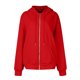 thumbnail image 4 of sudadera con capucha y cremallera de manga larga de color sólido de moda casual para mujer rojo / m, 4 of 6