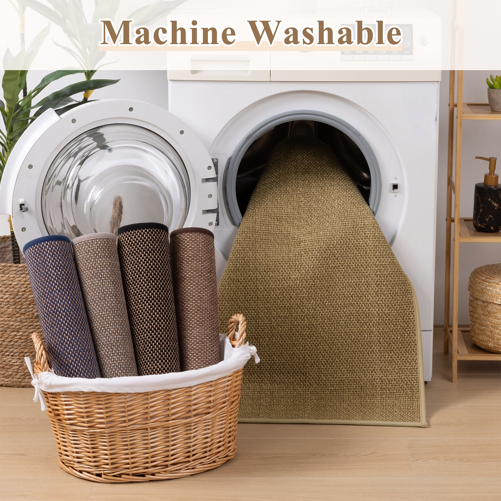 Bathroom Rugs Sets 3 Piece, Washable, Super Absorbent Bath Mat for Bathroom