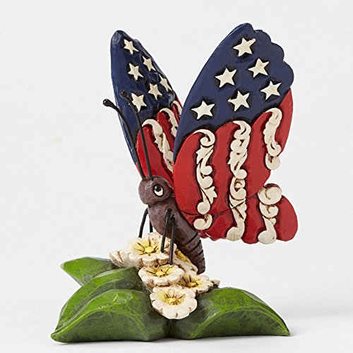 Jim Shore Patriotic Red White Blue Butterfly Miniature Figurine 4051415 New Mini, New Traditions