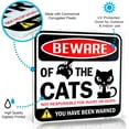 thumbnail image 3 of Bigtime Signs Beware of Cats Sign - Funny Gag Gift - Indoor/Outdoor Use - Cat Lovers Decor, 3 of 8
