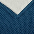 thumbnail image 6 of Madison Park Rowan 50x60" Contemporary Chenille Waffle Knit Throw in Navy, 6 of 9