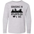 thumbnail image 3 of Inktastic Atlanta Georgia Someone Loves Me Skyline Long Sleeve Youth T-Shirt, 3 of 5