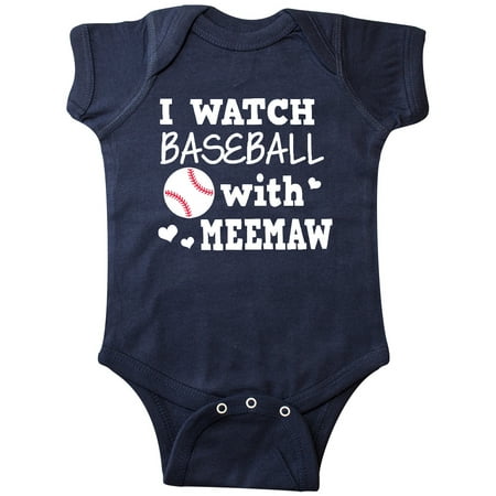 

Inktastic I Watch Baseball with My Meemaw Gift Baby Boy Bodysuit