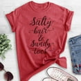 thumbnail image 2 of Salty Hair And Sandy Toes T-Shirt, Unisex Women's Men's Shirt, Beach Shirt, Vacation Shirt, Vacay Shirt, Heather Red, 3X-Large, 2 of 6