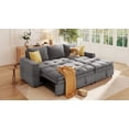 thumbnail image 4 of Euroco Soft Upholstered Sectional Sofa Bed with Storage Space, Suitable for Living Rooms and Apartments, 4 of 9